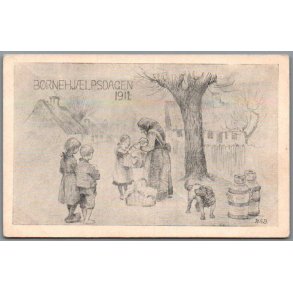 B�rnehj�lpsdagen 1911 - Postkort - Ubrugt