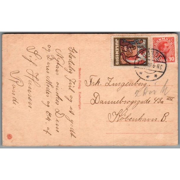 Julemrke 1919 p Postkort