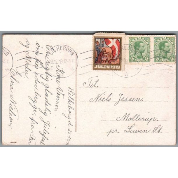 Julemrke 1919 p Postkort