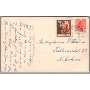 Julemrke 1919 p Postkort