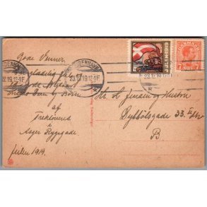 Julemrke 1919 p Postkort