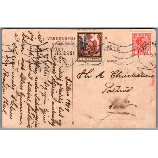 Julemrke 1919 p Postkort