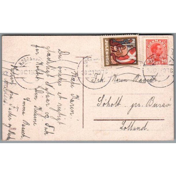 Julemrke 1919 p Postkort