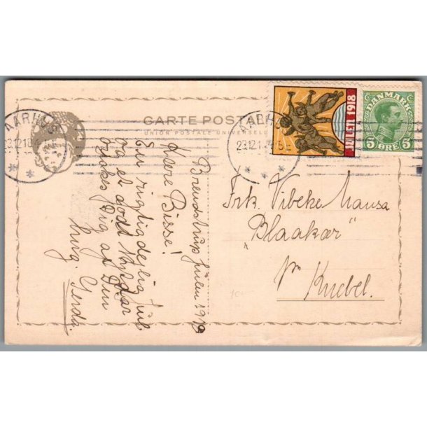 Julemrke 1918 p Postkort