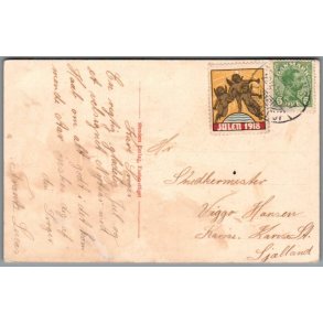 Julemrke 1918 p Postkort