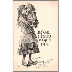B�rnehj�lpsdagen 1911 - Postkort - Ubrugt