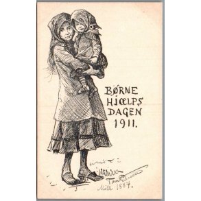 B�rnehj�lpsdagen 1911 - Postkort - Ubrugt
