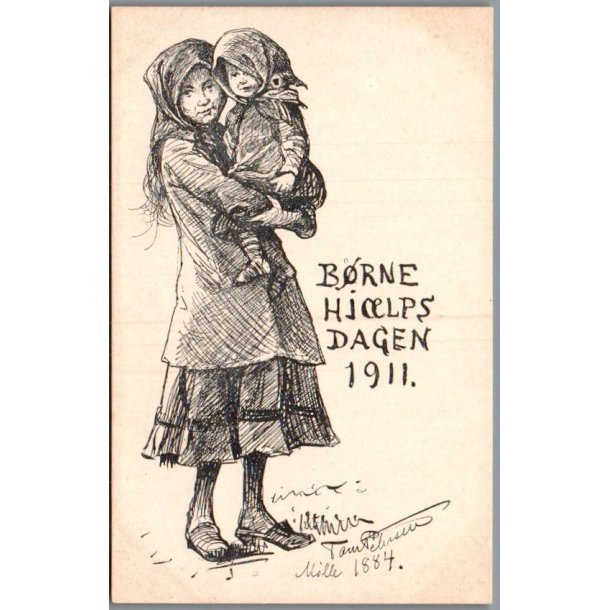 B�rnehj�lpsdagen 1911 - Postkort - Ubrugt