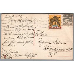 Julemrke 1918 p Postkort