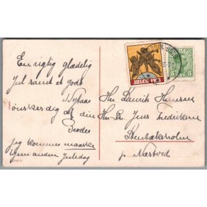 Julemrke 1918 p Postkort