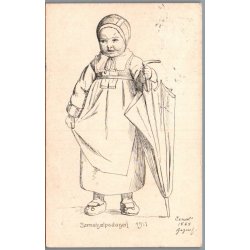 B�rnehj�lpsdagen 1911 - Postkort - Brugt