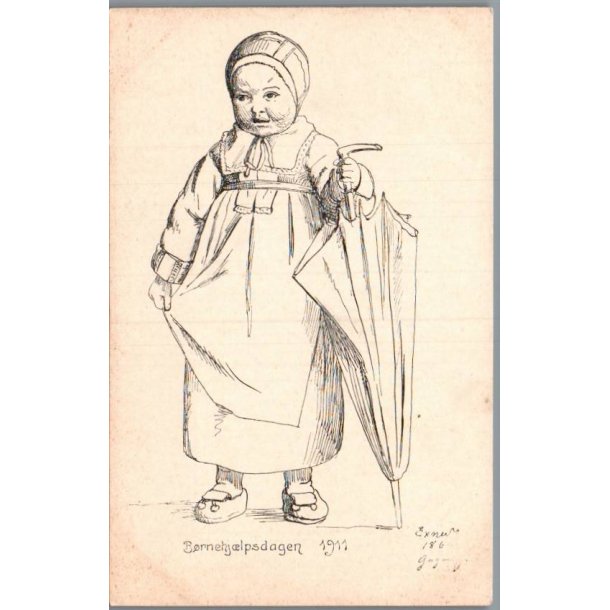 B�rnehj�lpsdagen 1911 - Postkort - Ubrugt