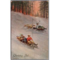 Julemrke 1918 p Postkort