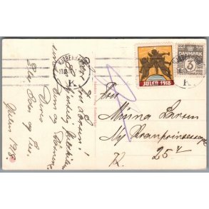 Julemrke 1918 p Postkort