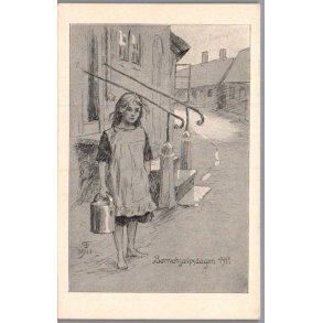 B�rnehj�lpsdagen 1911 - Paul Fischer - Postkort - Ubrugt