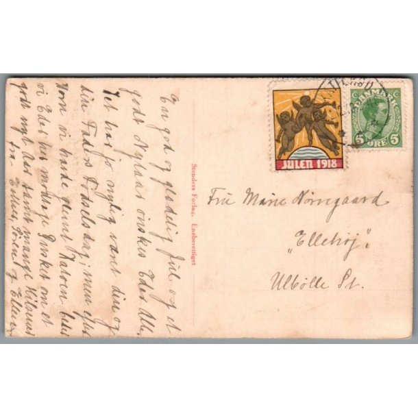 Julemrke 1918 p Postkort