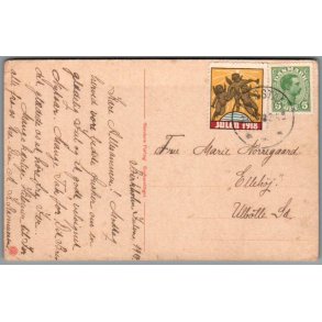 Julemrke 1918 p Postkort