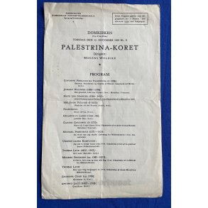 Palestrina - Koret - 12 December 1929 - Domkirken