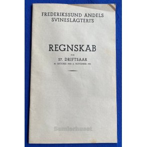 Frederikssund Andels Svineslagteri`s Regnskab 1950 - 1951