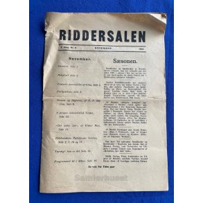Riddersalen - 1936 - Program