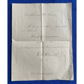 Handelsforeningen - Kommis Chr. Hansen optaget 1. Maj 1890.