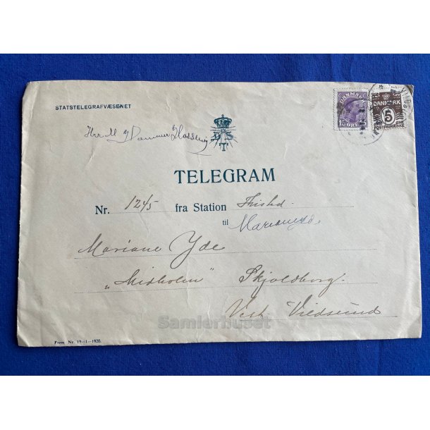 Statstelegrafvsnet - Telegram - 1923