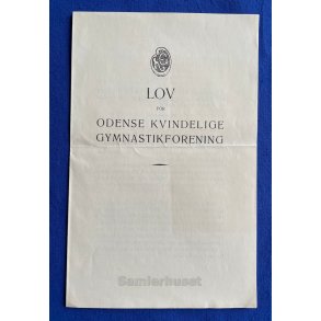 Odense Kvindelige Gymnastikforening - Lov 