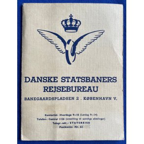 Danske Statsbaners Rejsebureau - Mappe til Billetter.