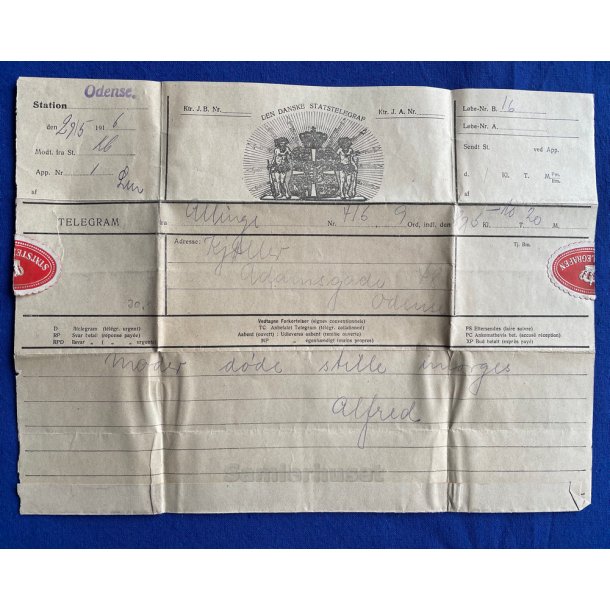 Statstelegrafvsnet - Telegram - Odense