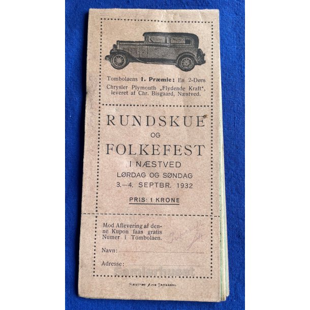Rundskue og Folkefest i Nstved 3 - 4 Sept. 1932 - Hfte