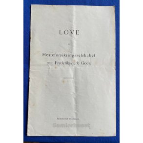 Hesteforeningsselskabet paa Frederiksv�rk Gods - Love