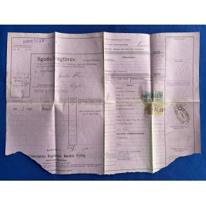 Ilgods Fragtbrev - Aalborg D.S.B. 1919