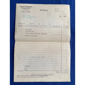 Regning - Thisted Kirkeg�rde - 1982