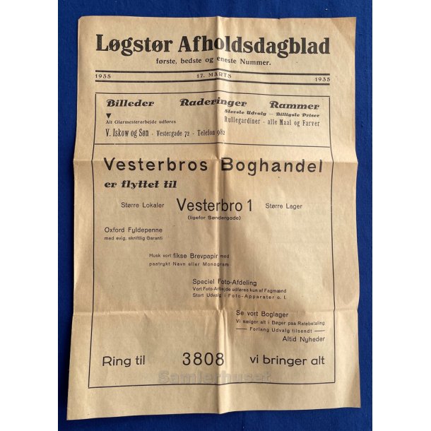 L�gst�r Afholdsdagblad - 1935