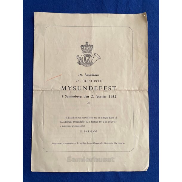 Mysundefest - S�nderborg 1952 - 18. bataillon.