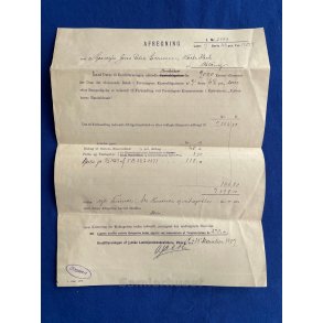Afregning for solgt pantebrev  - 1927