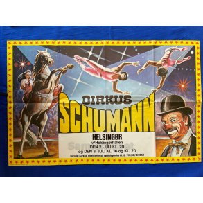 Cirkus Schumann - Plakat A2  - Nlehuller i hjrner !