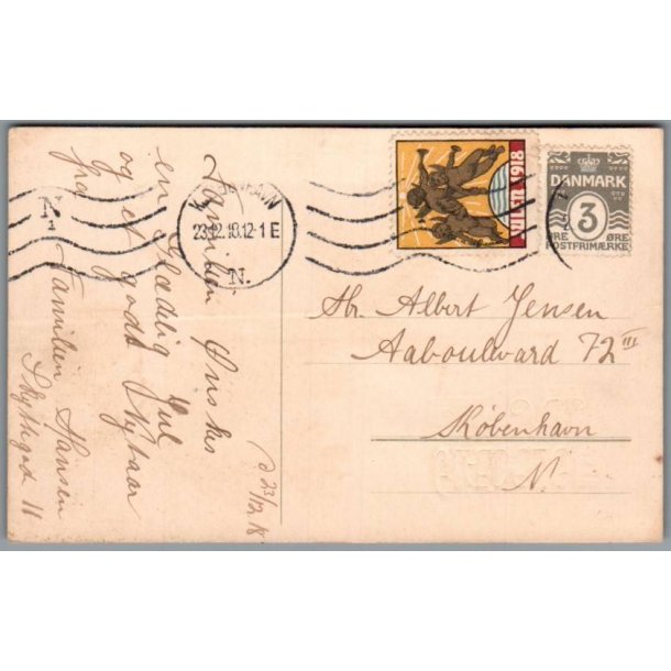 Julemrke 1918 p Postkort