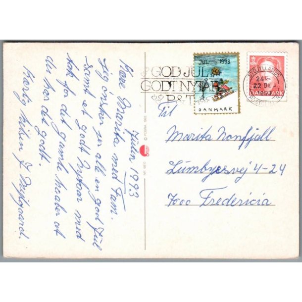 Julemrke 1993 p Postkort