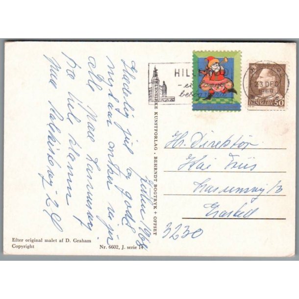 Julemrke 1968 p Postkort