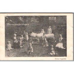 B�rnehj�lpsdagen 1912 - Thebas Vuggestue - Postkort - Brugt - Svage kanter !