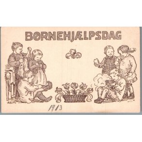 B�rnehj�lpsdagen 1913 - Postkort - Ubrugt