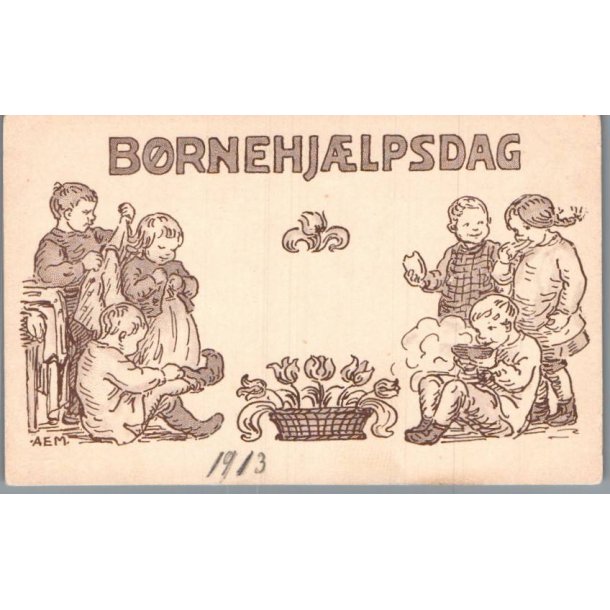 B�rnehj�lpsdagen 1913 - Postkort - Ubrugt