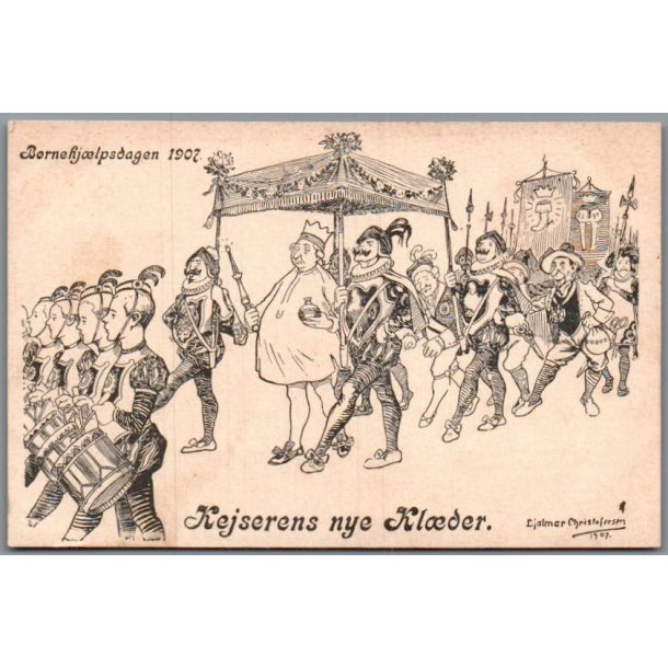 B�rnehj�lpsdagen 1907 -  Kejserens Nye Kl�der - Postkort - Ubrugt