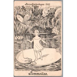 B�rnehj�lpsdagen 1907 -  Tommelise - Postkort - Ubrugt