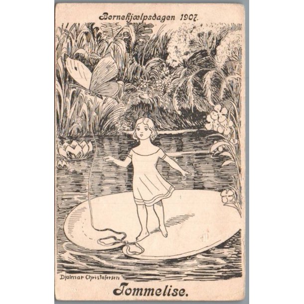 B�rnehj�lpsdagen 1907 -  Tommelise - Postkort - Ubrugt