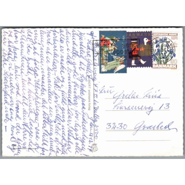 Julemrke 1974 p Postkort