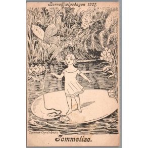 B�rnehj�lpsdagen 1907 -  Tommelise - Postkort - Ubrugt