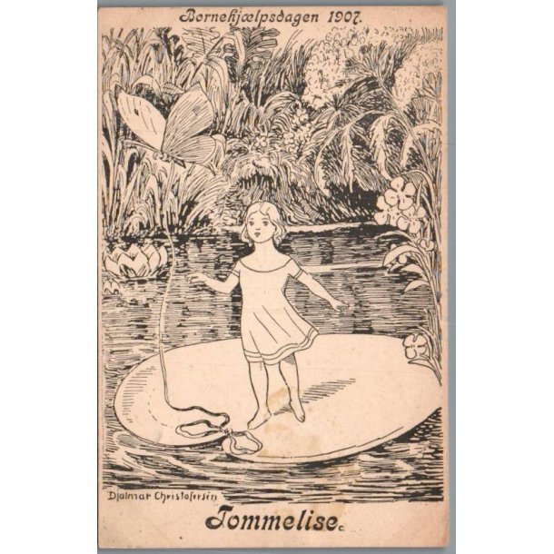 B�rnehj�lpsdagen 1907 -  Tommelise - Postkort - Ubrugt