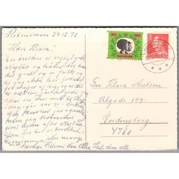Julem�rke 1972 p� Postkort